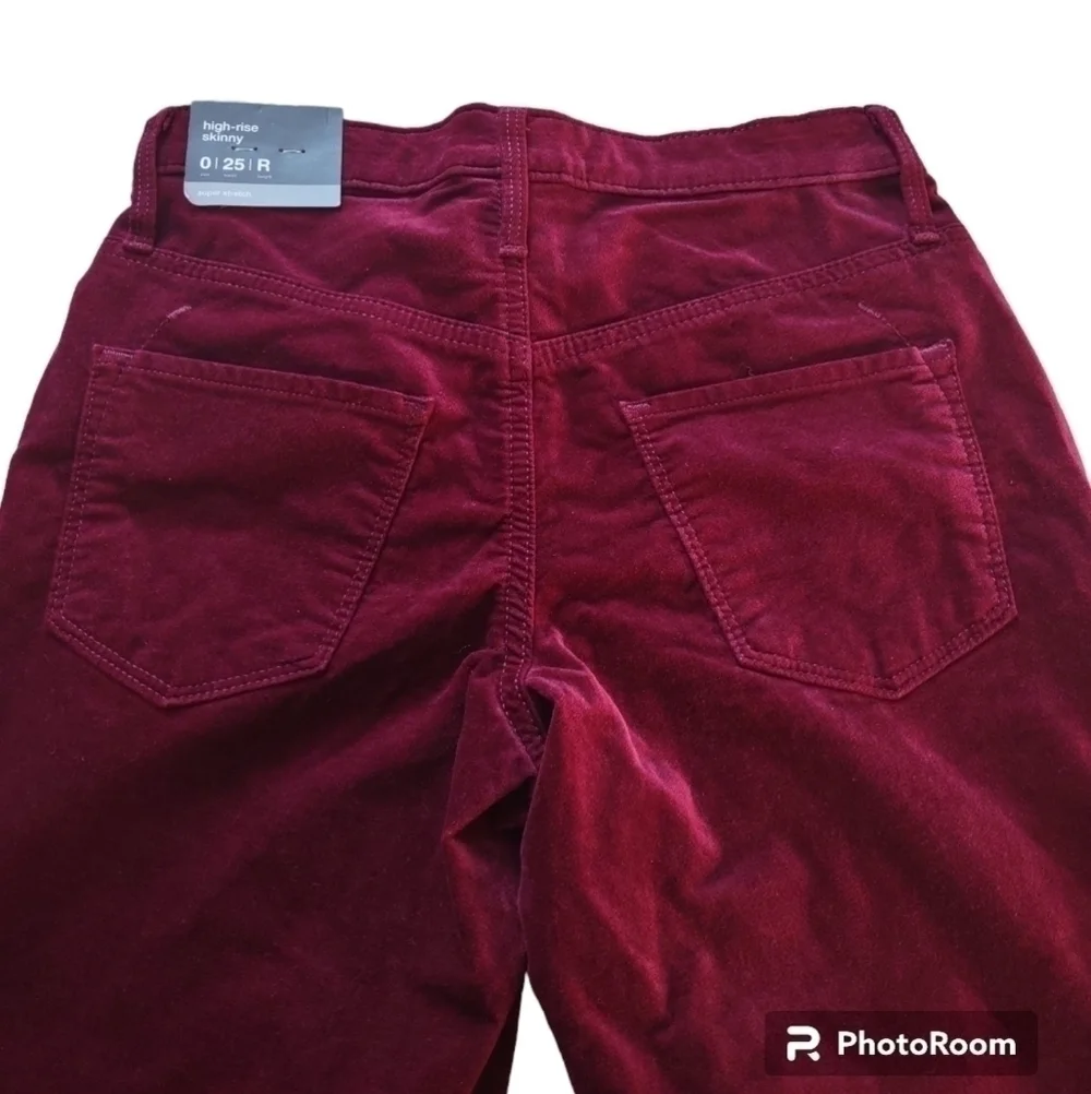 Mossimo High Rise Skinny Jeans Maroon Burgundy Women's Size 25
